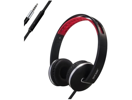 Auriculares On Ear ENKES para PC Ligero PlegableAjustableCon Micrófono y Control de Volumen de 3.5mm para IP