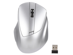 Ratón Inalámbrico Usb W12 2.4g, Silencioso, Diseño Ergonómico, Plateado, Para Oficina Y Portátil.