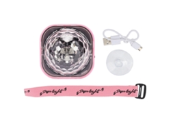 2026-pulsera Luminosa Ambiental Rgb Para Muñeca Colorida Bola Luces Escenario Carro Ktv Boda Con Caparazón Rosa