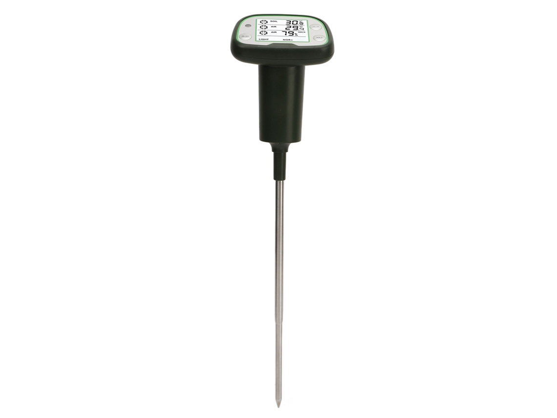 Detector de suelo 4 en 1 con pantalla digital para jardín y agricultura.