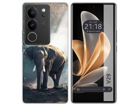 Funda Diseño Elefante para Vivo V29 5G TUMUNDOSMARTPHONE Silicona Multicolor