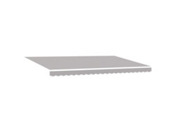 Toldo retráctil automático Vidaxl de poliéster gris claro (500 x 300 cm)