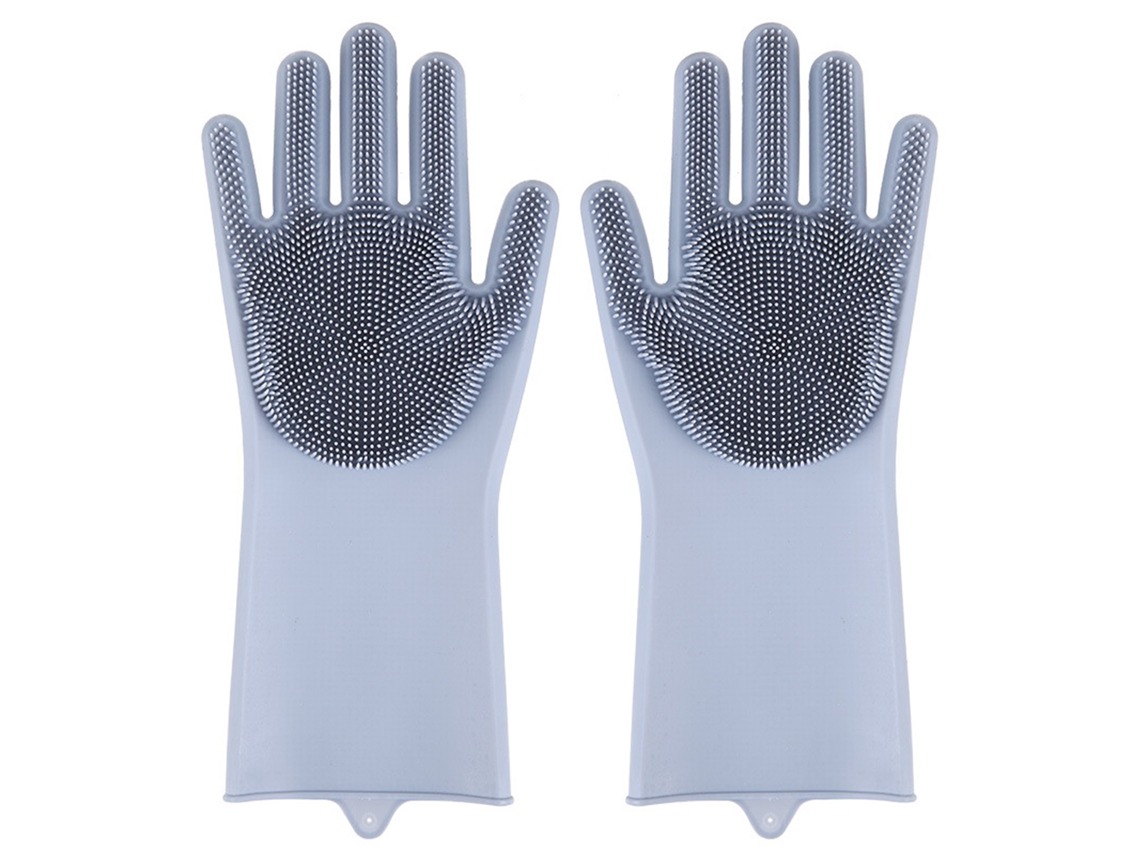 Guantes de silicona para lavavajillas con cerdas | Sin marca