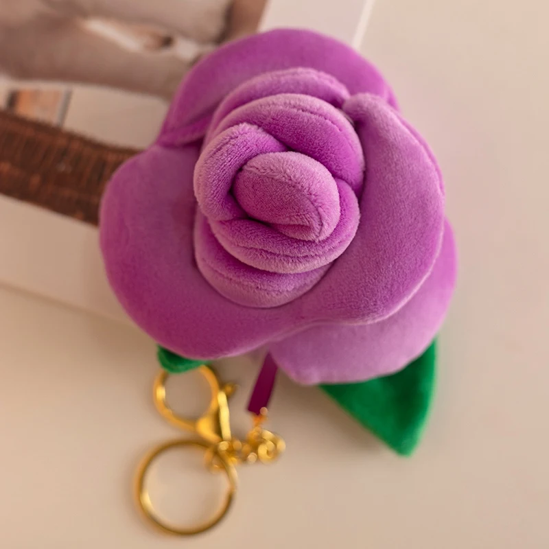 (morado 8cm) Mini Peluche De 8cm Con Rosas De Colores