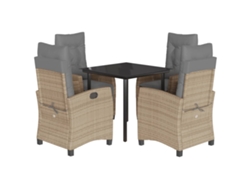 Maison Exclusive - Set Comedor De Jardín 5 Pzas Con Cojines Ratán Sintético Beige