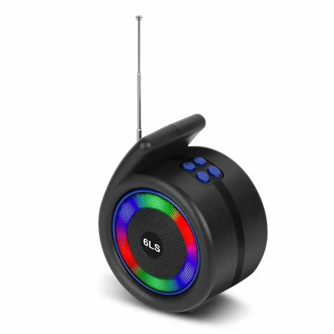 Altavoz Bluetooth Portátil (azul): Iluminación Rgb, Tarjeta Tf, Usb, Fm, Aux