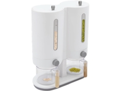 Dispensador De Arroz De Cocina | Dispensador A Presión De 5 Kg Con Tapa, Doble Dispensador
