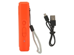 Treinador Ultrassônico Para Cães Portátil Recarregável Via Usb Com Cordão Dispositivo De Deterrência Eletrônica Laranja