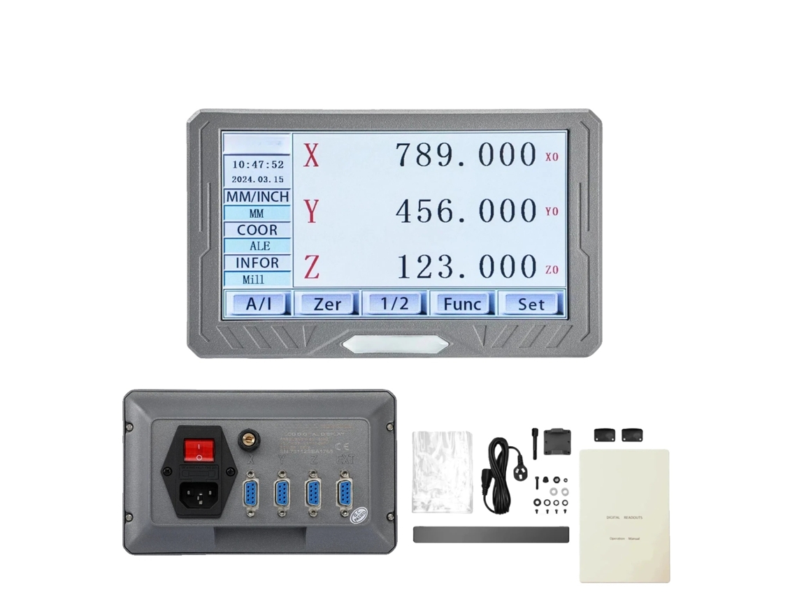 DRO LCD de 3 ejes, resolución de 5 um, compatible con varias máquinas, DRO LCD de 3 ejes solo OEM