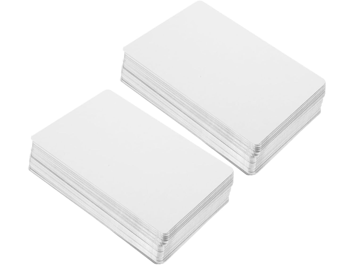 200 Tarjetas De Visita Metálicas En Blanco Para Sublimación, Paquete De 200 Unidades, Ideales Para Impresión Diy.