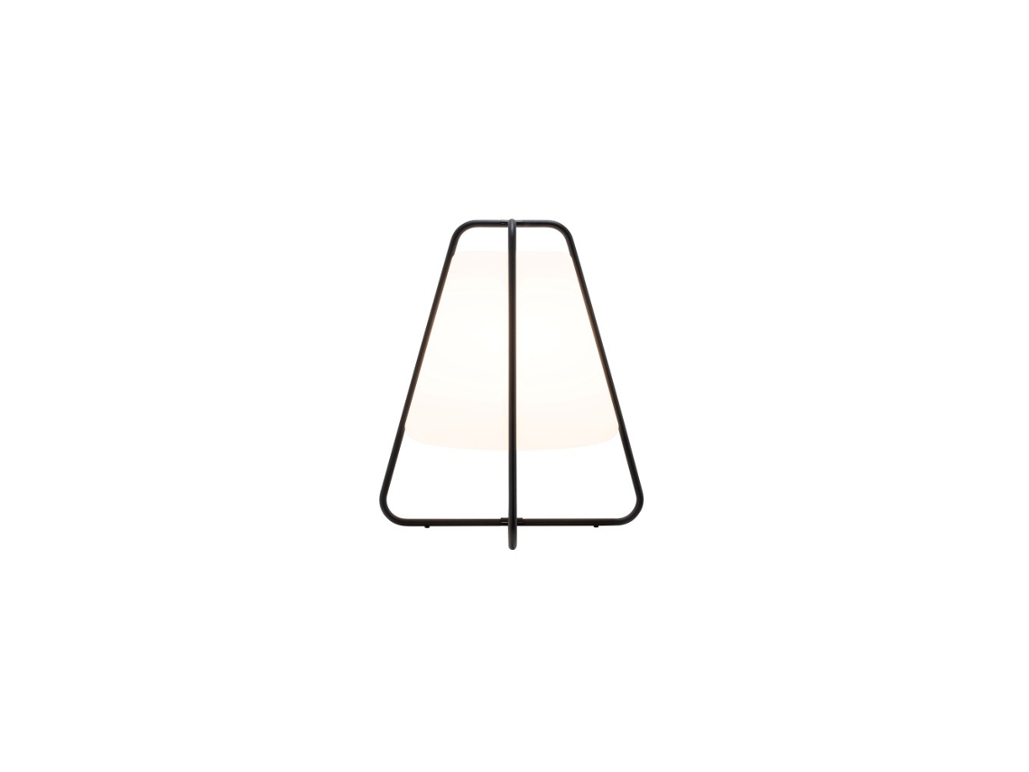 Bombilla LED recargable Teepee Zafferano - Táctil, IP65, apta para uso interior y exterior, diseño moderno, inalámbrica, negra
