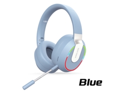 Auriculares Inalámbricos Bluetooth (azules) Con Luz Led, Cancelación De Ruido Pasiva Hifi Y Micrófono.
