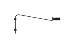 ZAFFERANO SUPER O Aplique LED con brazo negro recargable y regulable