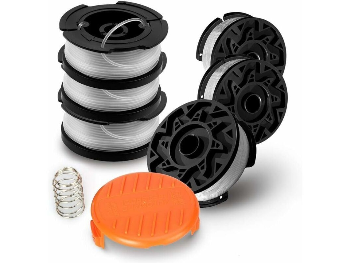 Carrete De Alambre Para Cortadora Black Decker A6485 A6481, 6 X 9 M, 1,65 Mm + Tapa + Muelle