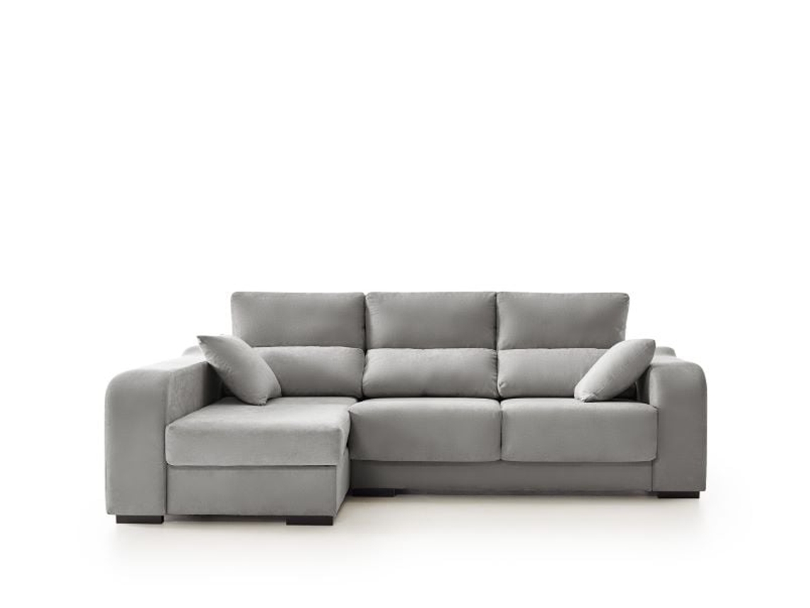 Chaiselongue Zafiro 3 Plazas Tela Izquierda Color Gris