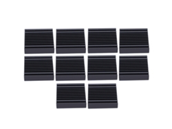 10 Piezas De Aletas De Refrigeración De Aluminio Adhesivo Conductor Térmico Para Transistores 40x9x40mm