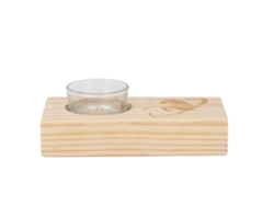 Exquisito portavelas aromático de madera para decoración de mesa y hogar
