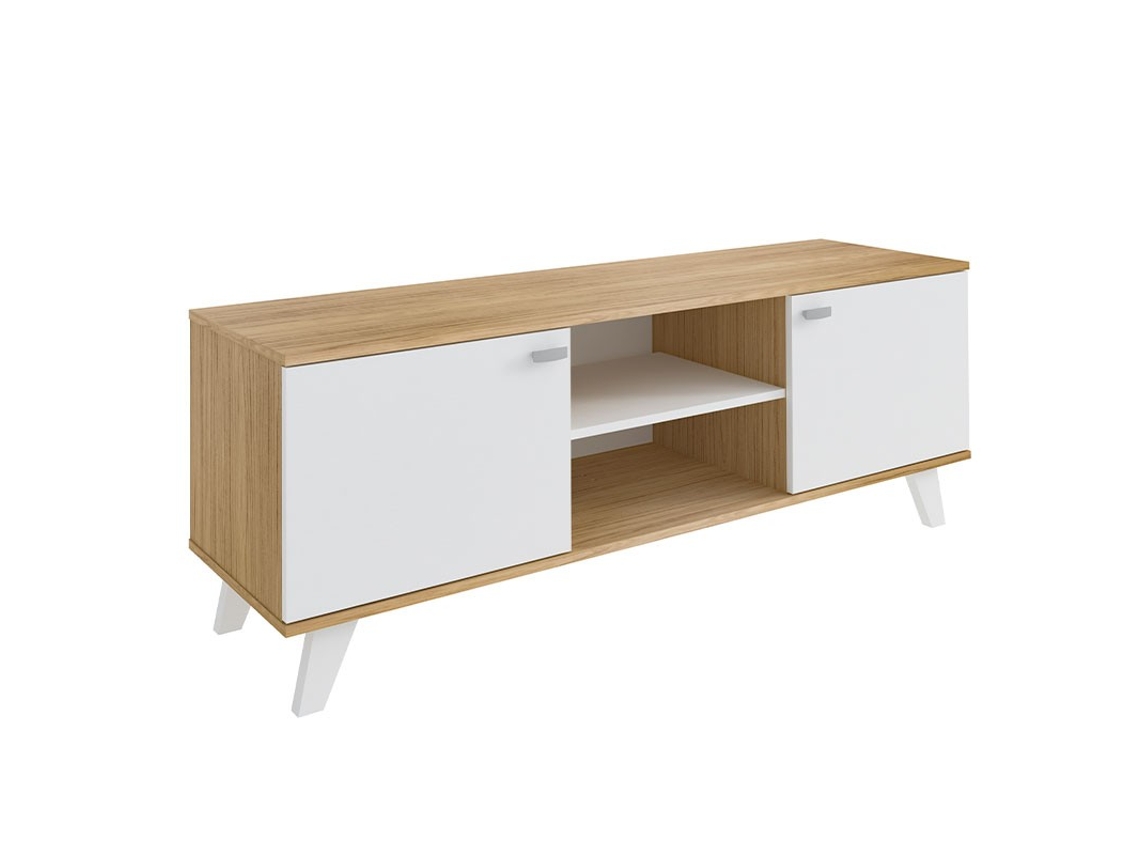 Mueble Tv Roble Quiatur MOMMA HOME (Blanco - Aglomerado -140x51x40 cm)