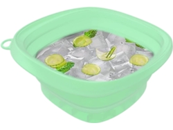 Recipiente Facial Helado: Recipiente De Silicona Reutilizable Y Plegable Para Refrescar El Rostro.