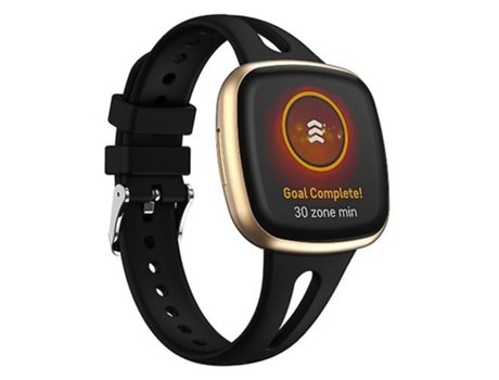 Correa para Fitbit Versa 3/4 Correa de reloj de silicona delgada con forma de gota de agua, color negro VENISYMLIS