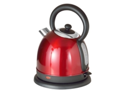 Hervidor eléctrico de acero inoxidable 220v 1.7l rojo con apagado automático y protección anti-escaldaduras