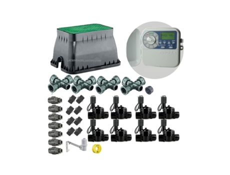 Kit Profesional Riego Automático Krain de 8 Zonas 24V para Tuberia 32Mm K RAIN