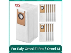 Paquete De 12 Bolsas Para Aspiradora Robot Eufy Omni S1 Pro / Omni S1.