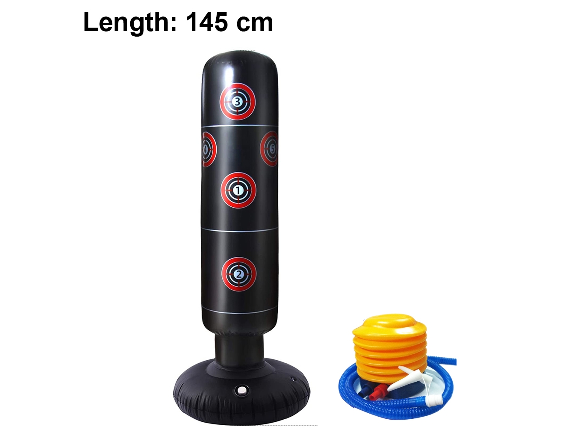 HYMNORA Saco de Boxeo Hinchable Autónomo - Columnas Objetivo para Práctica, Material PVC Duradero, para Adultos y Niños