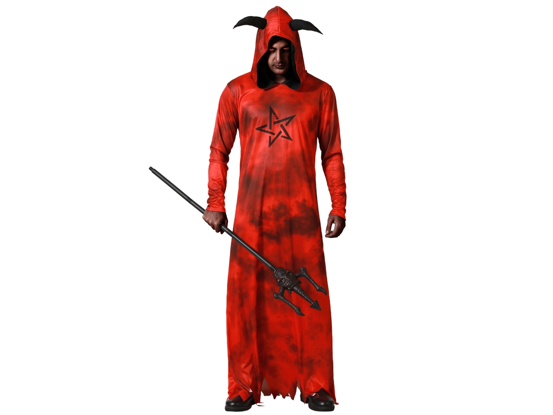 Disfraz de Demonio Rojo Túnica con Capucha para Hombre Adulto XS ATOSA