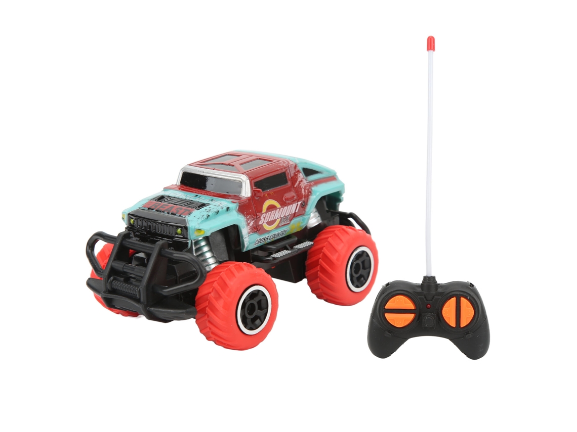 Coche Teledirigido A Escala 1/43, 4 Canales, Neumáticos De Goma, Para Niños A Partir De 3 Años, Rojo Y Verde.