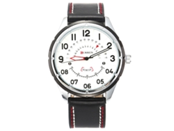 Reloj Hombre De Cuero Pu Quartz Impermeable Con Fecha Y Semana Moda Casual