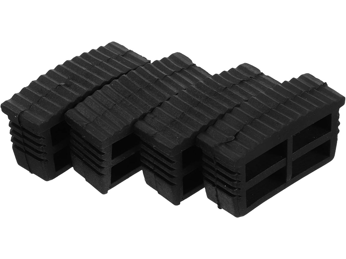 4 Tapas Protectoras De Goma Antideslizantes De 60 X 22 Mm Para Patas De Escaleras
