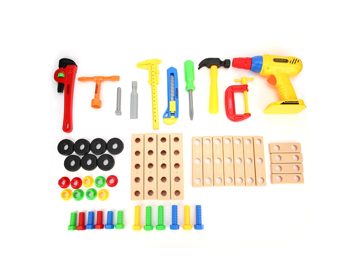 Brinquedo Educativo Infantil Diy Conjunto De Ferramentas Para Montar Porcas E Parafusos