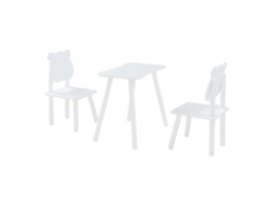 Conjunto infantil de mesa y 2 sillas Panjang - Blanco [EN.CASA]