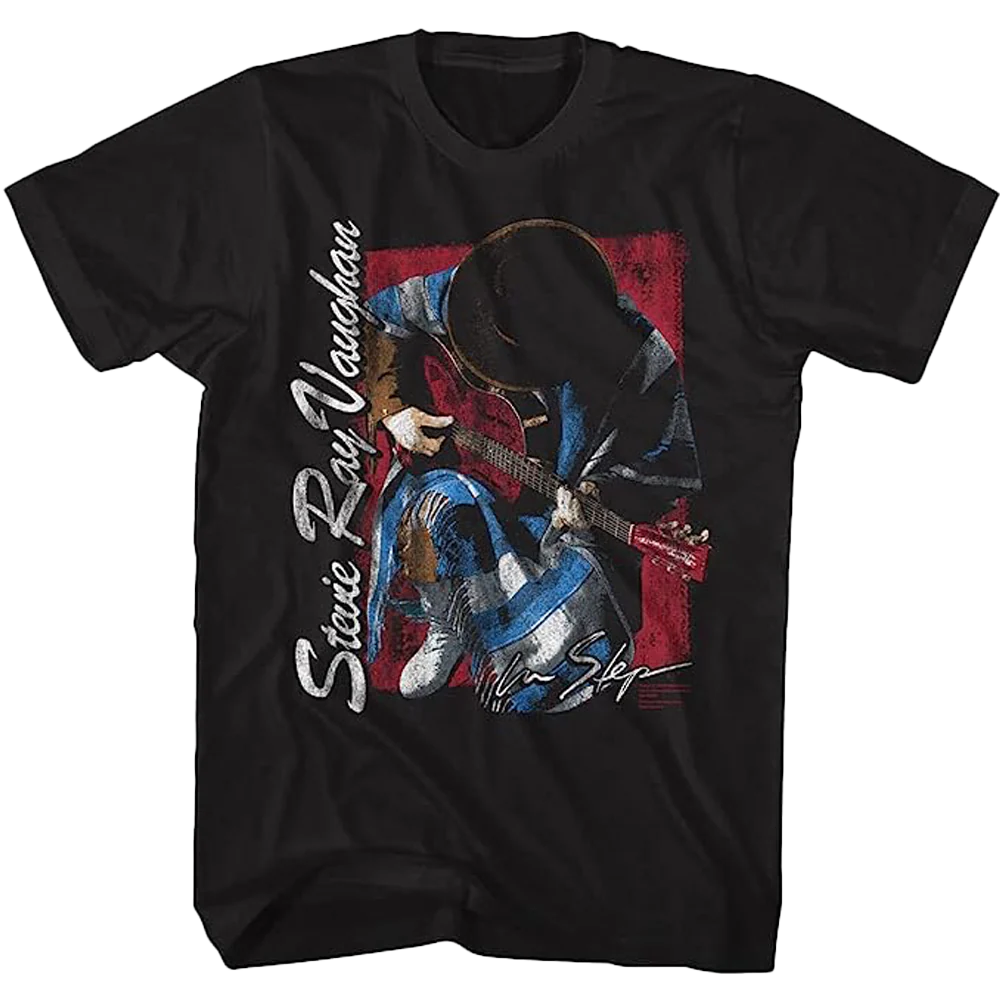 Stevie Ray Vaughan Playing The Guitar T-shirt Unisex Rockinstone Size:m