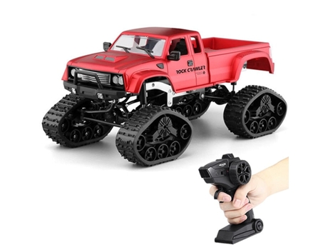 1:16 Coche Teledirigido, Camión de Alta Velocidad, Todoterreno, Juguetes Con Cámara Para Vehículos 002B Rojo
