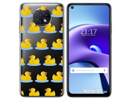 Carcasa Xiaomi Redmi Note 9T 5G TUMUNDOSMARTPHONE Dibujos Transparente Multicolor