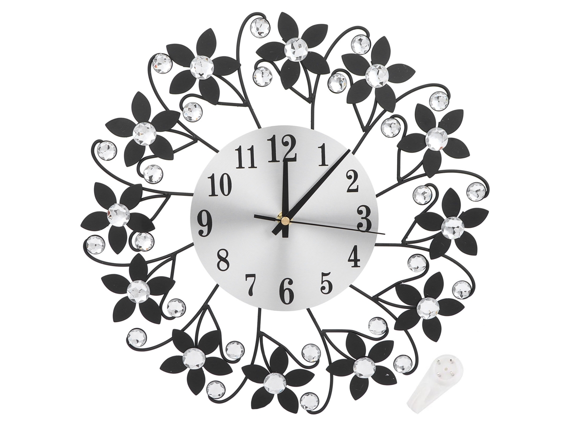2026 Store-reloj De Pared De Metal Moderno Cristal Decoración Hogar Oficina Silencioso