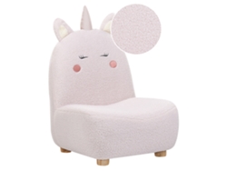 Silla infantil BELIANI Lulea de Pelo sintético Rosa 50x54x75