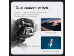 S2S Mini Drone con cámara dual 4K, cuadricóptero plegable sin escobillas (1 batería - Duración de la batería: 25 min - Blanco)