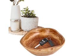 Bol de madera para ensalada, cajas de almacenamiento rústicas, bol para servir, bol para mezclar, ideal para almacenar alimentos y verduras, GOKOCO
