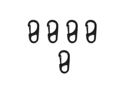 5 Llaveros Metálicos Con Clips De Liberación Rápida Y Duraderos Para Camping, Senderismo Y Equipo.