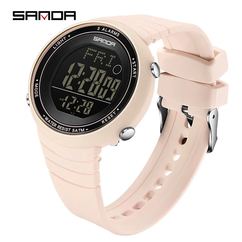 (rosa) Reloj Digital Deportivo De Moda Para Estudiantes – Cuenta Atrás, Luminoso, Resistente Al Agua, Unisex