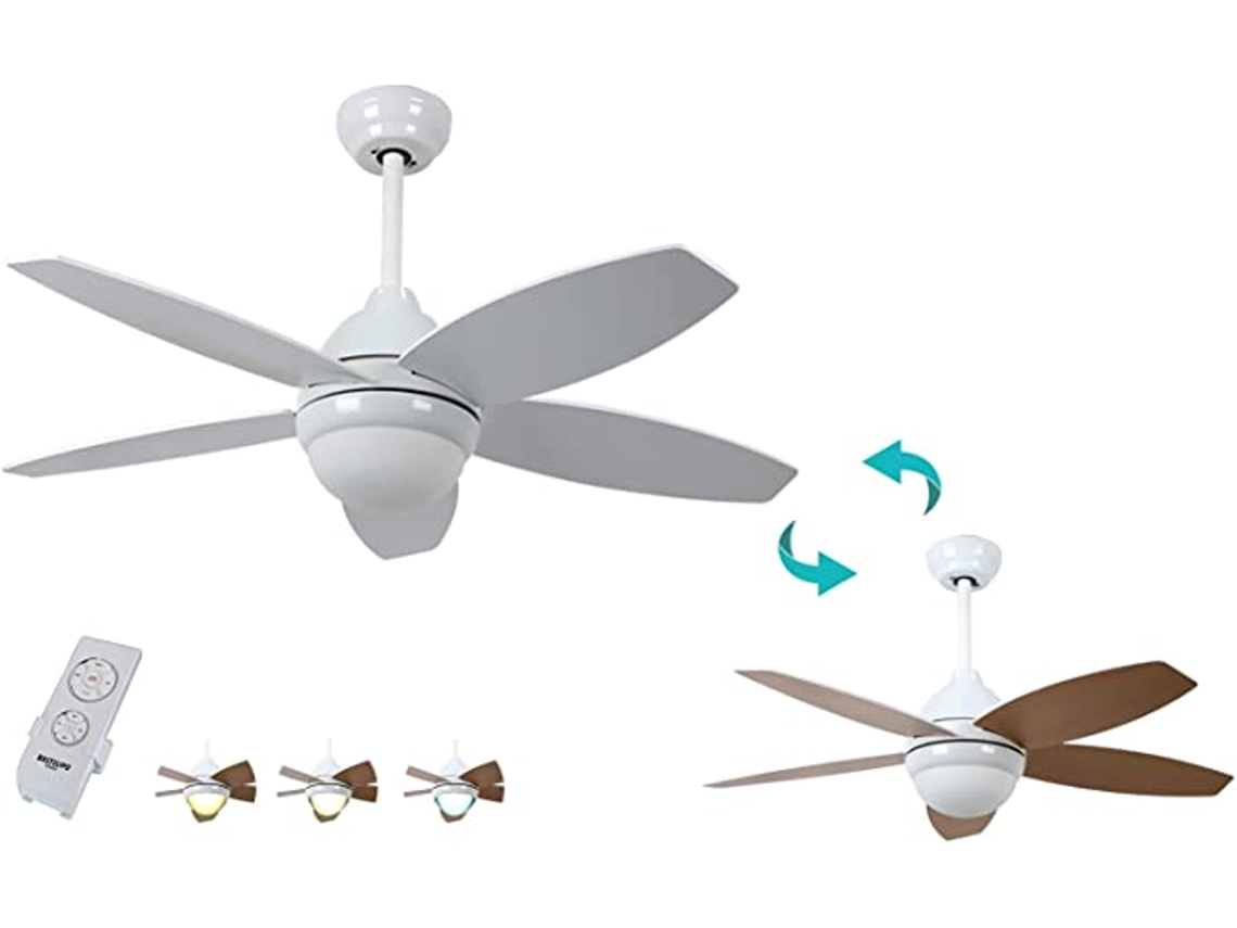 Ventilador de Techo BASTILIPO Bali Blanco Led