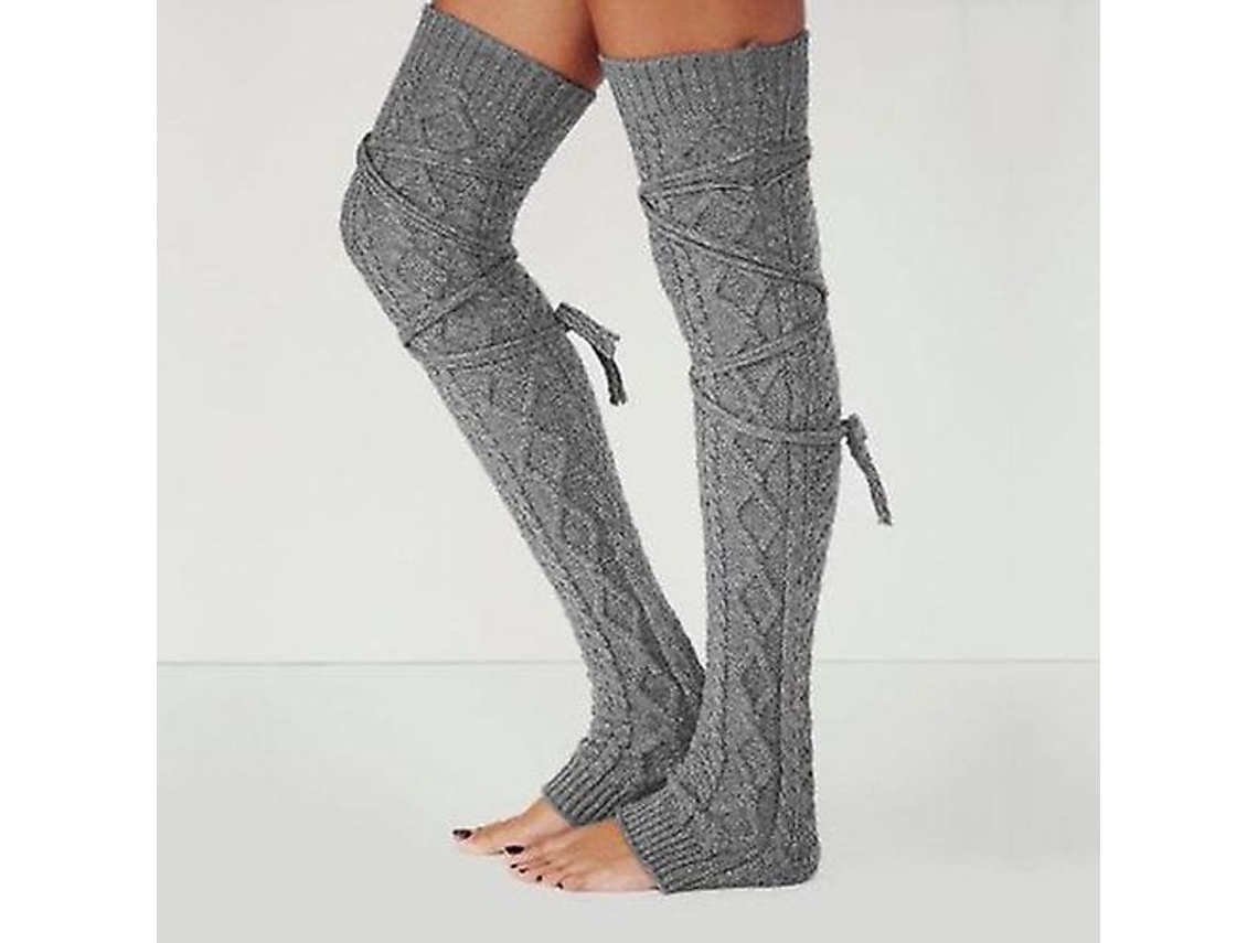 2026-medias Largas Térmicas De Punto Para Mujer, Hasta La Rodilla, Calcetines