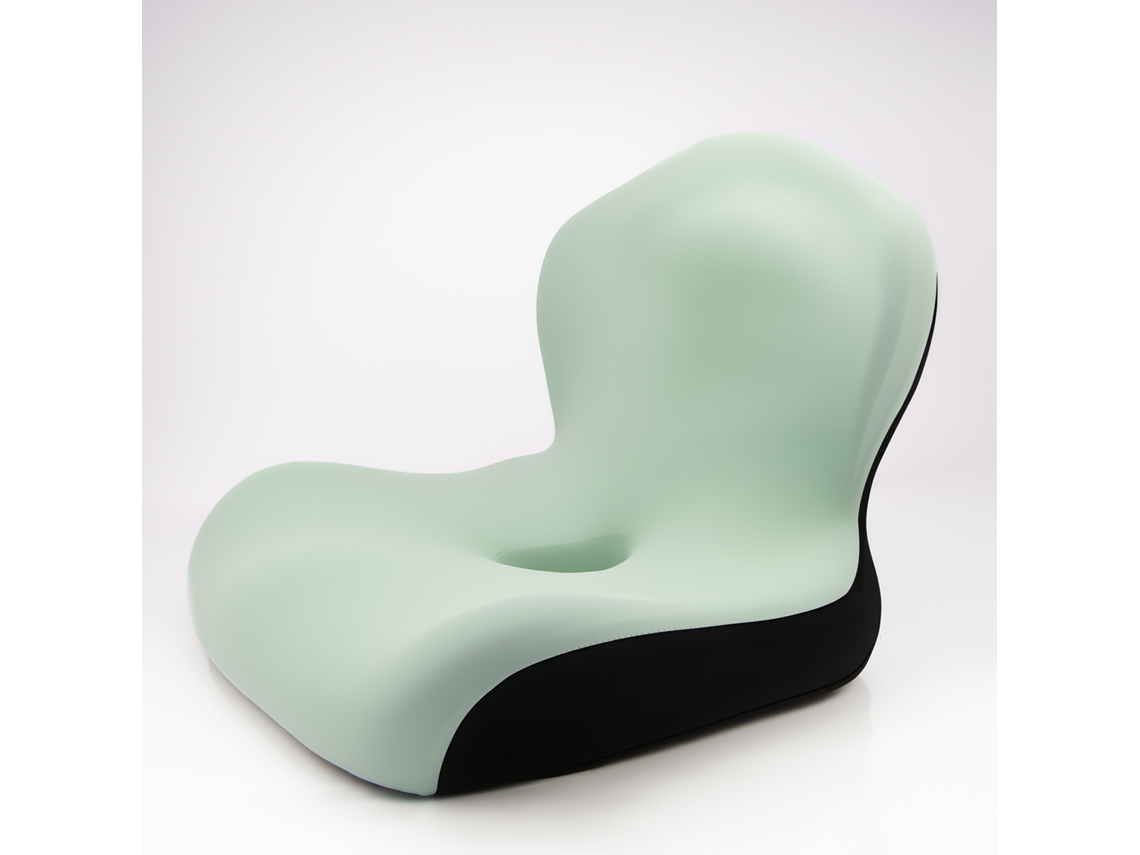 Cojín De Asiento Ergonómico De Espuma Viscoelástica Con Respaldo Para Oficina, Alivia La Ciática (seda Hielo/verde) Gertiz