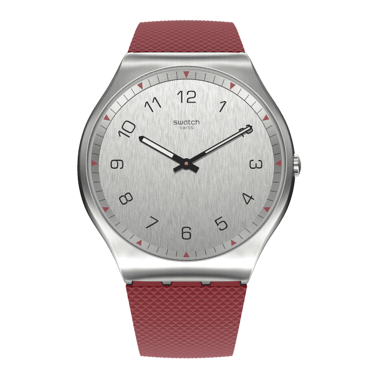 Swatch Reloj Para hombre de cuarzo suizo con correa en goma ss07s105 skinrouge acero y caucho