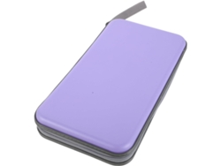 Estuche Rígido Para 80 Cd, Plástico Morado Claro, Funda Protectora.