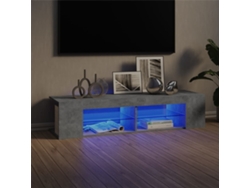 Mueble de TV con luces Led 135x39x30 Cm Gris Cemento