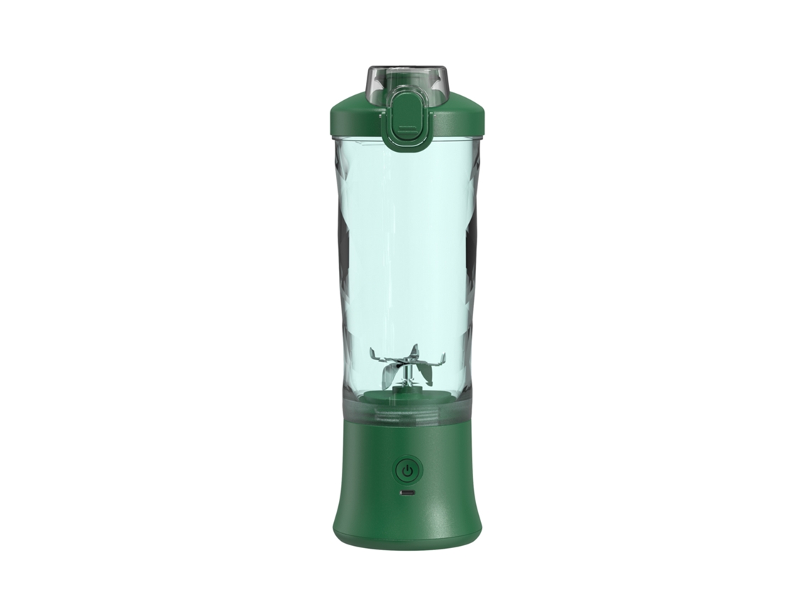 Licuadora CHRUI De 600 Ml Con Vaso De Jugo En Forma De Diamante Y 6 Cuchillas (Verde)
